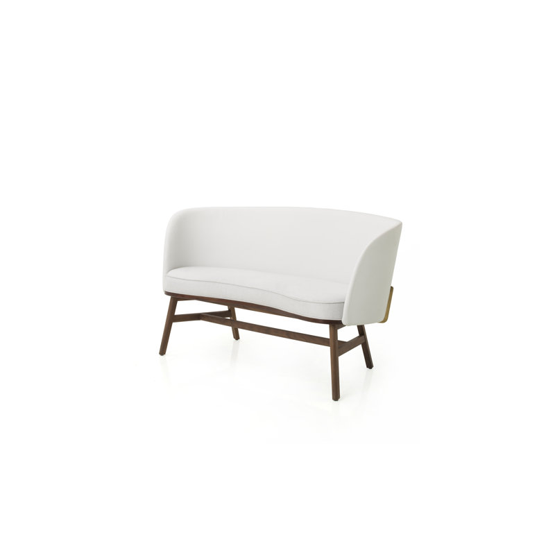 Mr B Bench, L493 Sanfor Oyster 0021, Natural Walnut