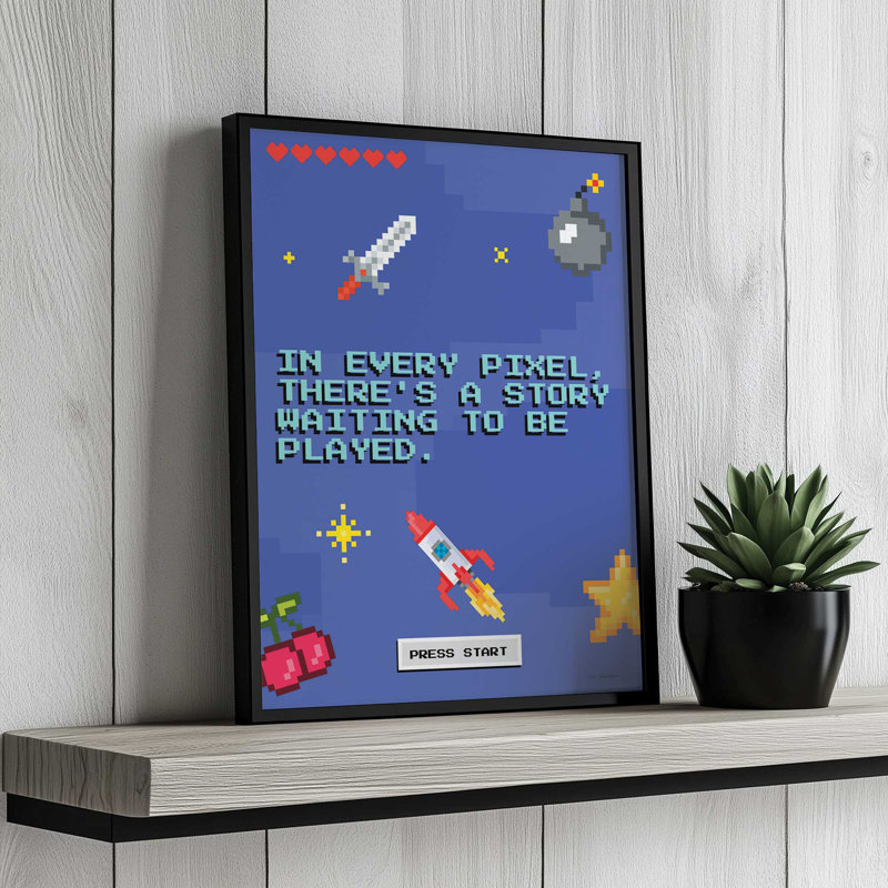 «In Every Pixel» par Seven Trees Design, reproduction d'art, L 30 x H 40, Tanné, Impression encadrée