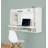 Amon Versatile Wall Mount Floating Computer Desk - Stylish and Space-Saving Writing Study Table with Shelves - Ideal for Living Room, Bedroom, and Home Office, White-1326864228