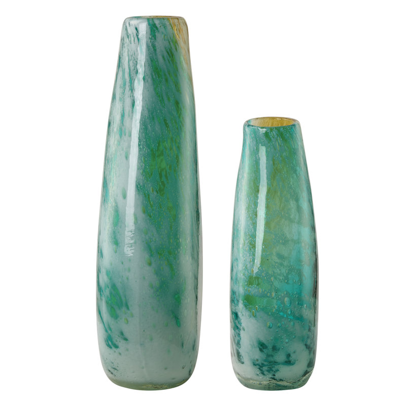 Clytia Glass Vases, Set Of 2