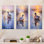 «Twilight Duck At The Lake I», ensemble de 4 reproductions d'art sur toile