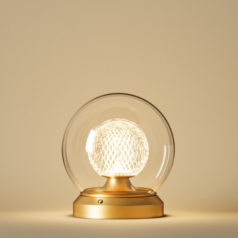 CORE 6.4"H Gold LED Moden Table Lamp  with 4 Levels Touch Dimmable with Memory