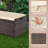 Tabatha PE Wicker Outdoor Patio Storage Bench with Cushion-109468830
