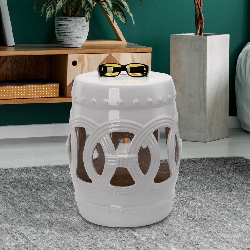 Table de bout Xaire, Blanc, H 17 po x l 13,6 po x P 17,3 po