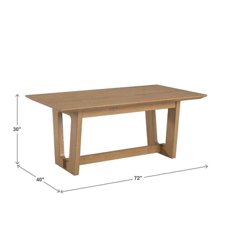 Cipolla 72" Wood Finish Rectangular Dining Table, Brown