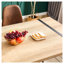 Table de salle à manger rustique industrielle pour 4 à 6 personnes, table de cuisine rectangulaire 55,1 "avec plateau en panneau de fibres à densité moyenne et pieds en métal noir-1624724081-1624724045