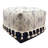 18" Blue 100% Cotton Ottoman