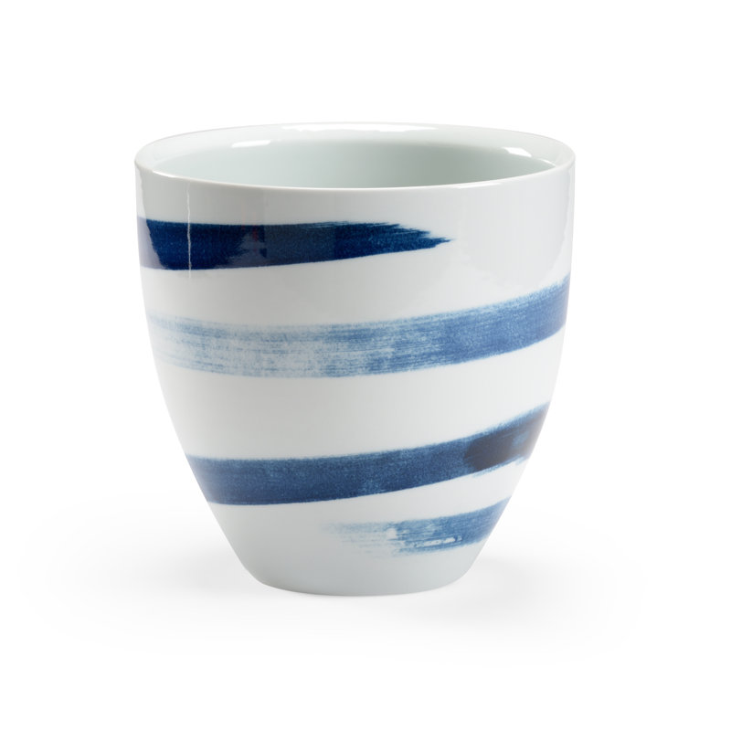 Pot de fleurs en céramique Essex, Bleu, H 9,75 po x l 9 po x P 9 po