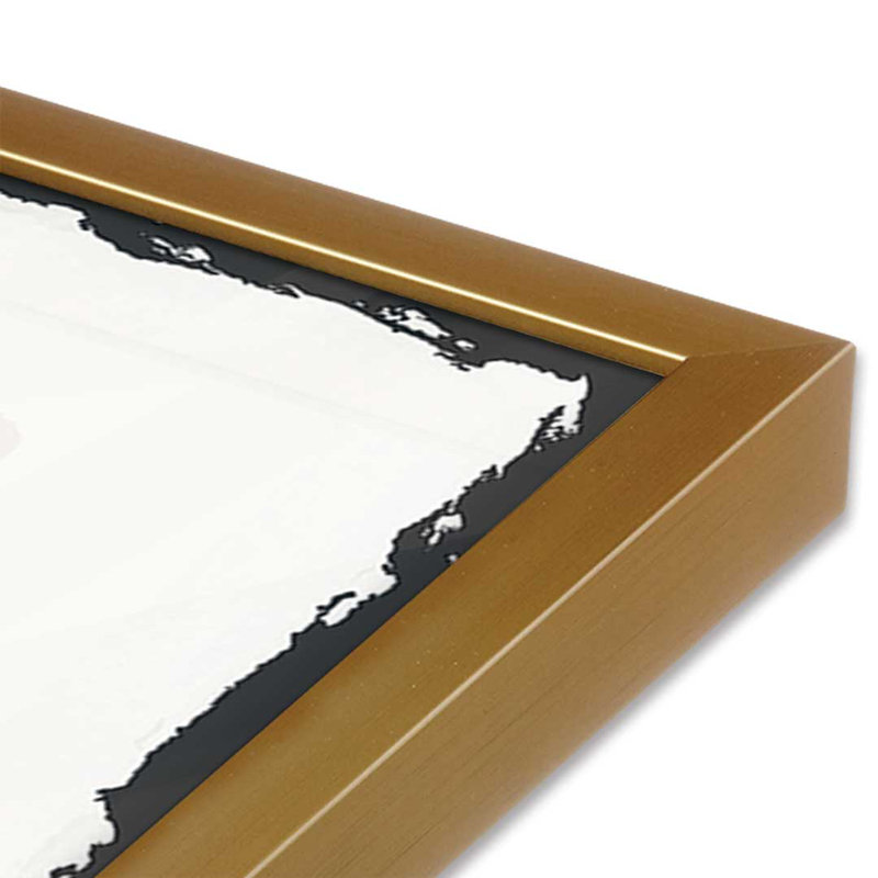 «Bee S croquis 1» par Stellar Design Studio, reproduction d'art, Impression encadrée, Doré, L 16 po x H 12 po