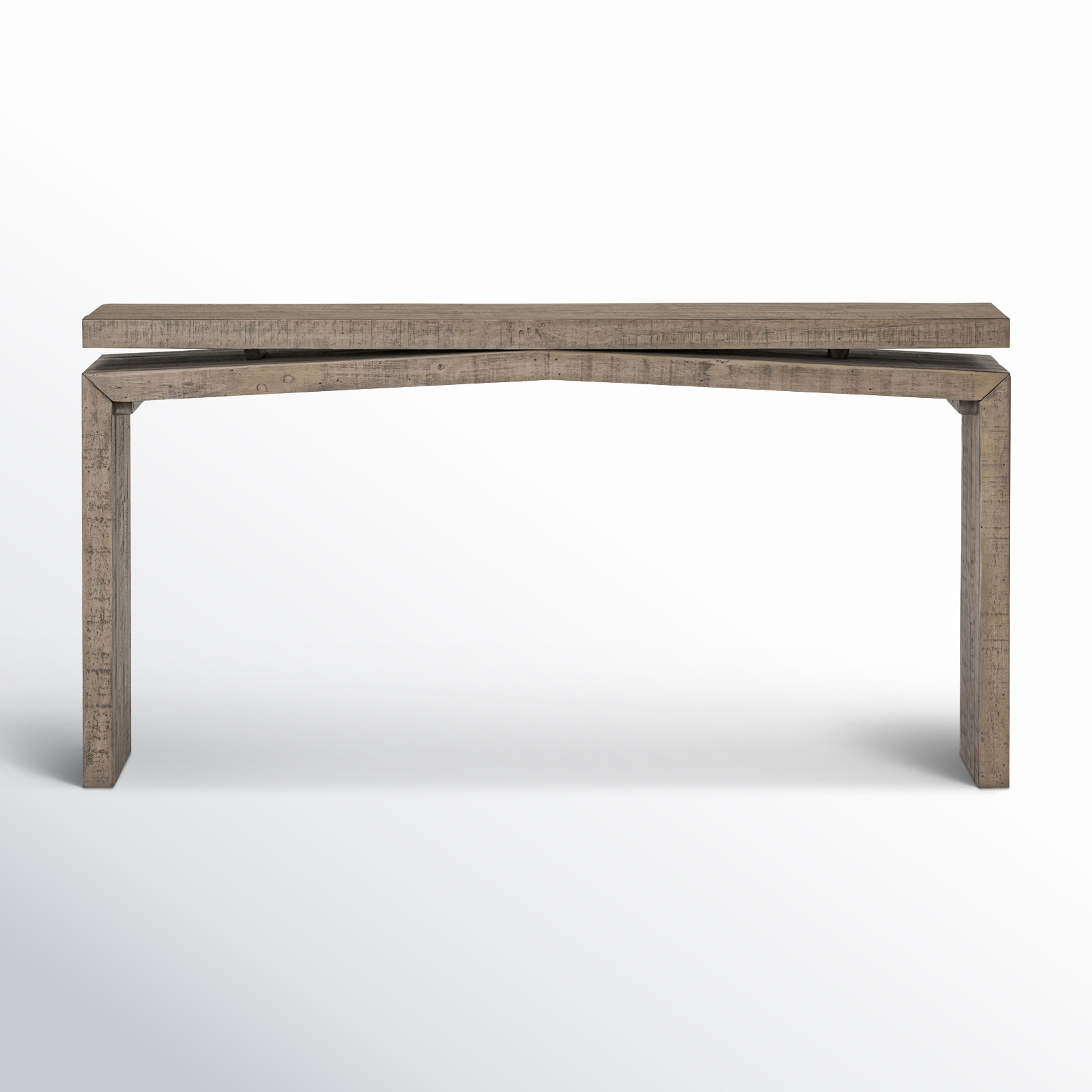 Henn Solid Wood Console Table, Weathered Wheat, 30.75" H x 60" W x 15" D