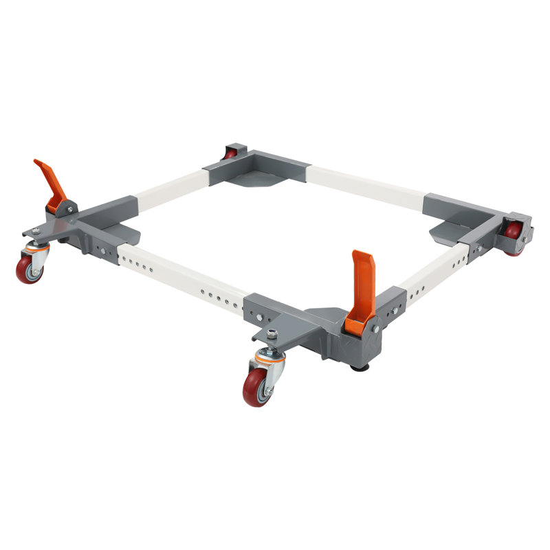 Base mobile universelle réglable taille maximale 28 * 33,5 po 1500 lb gris (roulettes 3 po + 2 roulettes fixes)