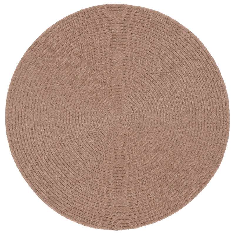 Allionna Hand Woven Performance Solid Color Rug, Round 4'