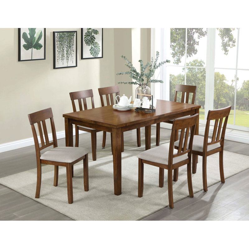 Ensemble de table de salle à manger 7 pièces Transitional Style