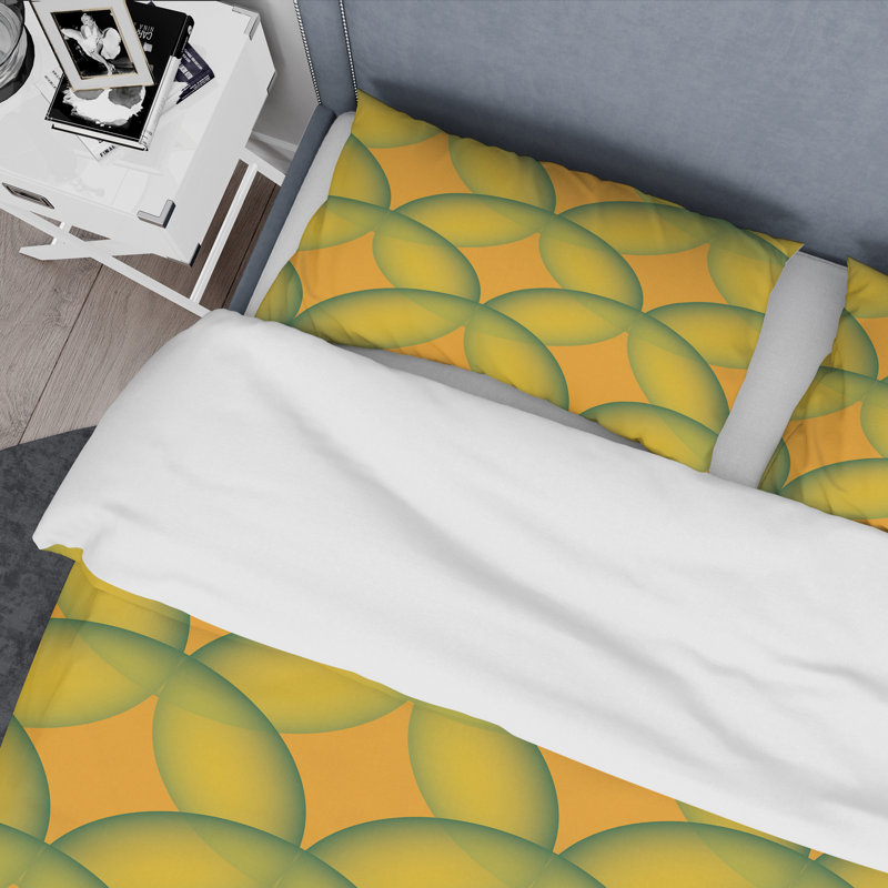 Retro Art Deco - Mid century bedding set - Modern Mid-century Bed cover set, Full/Queen Duvet Cover + 2 Shams