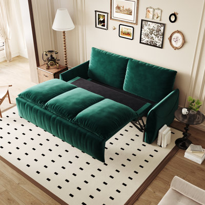 70.9" 3 Multi-Functional , Velvet With 21 Pillow And Blanket , Convertible Sleeper For Relaxation , Bed