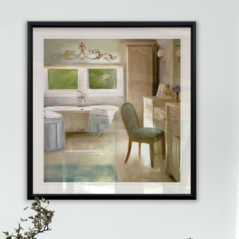 « french bain », reproduction encadrée, H 30,5 po x l 30,5 po x P 1,5 po