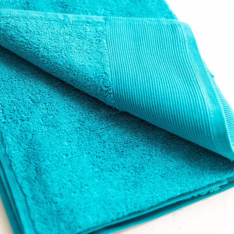 Drap de bain 100% coton 2 pièces Harbin Zero Twist, Bleu glacier