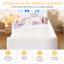 Lit plateforme à DEL avec cadre en polyuréthane rembourré, port USB et tiroir de rangement intégré-420380351-420380350