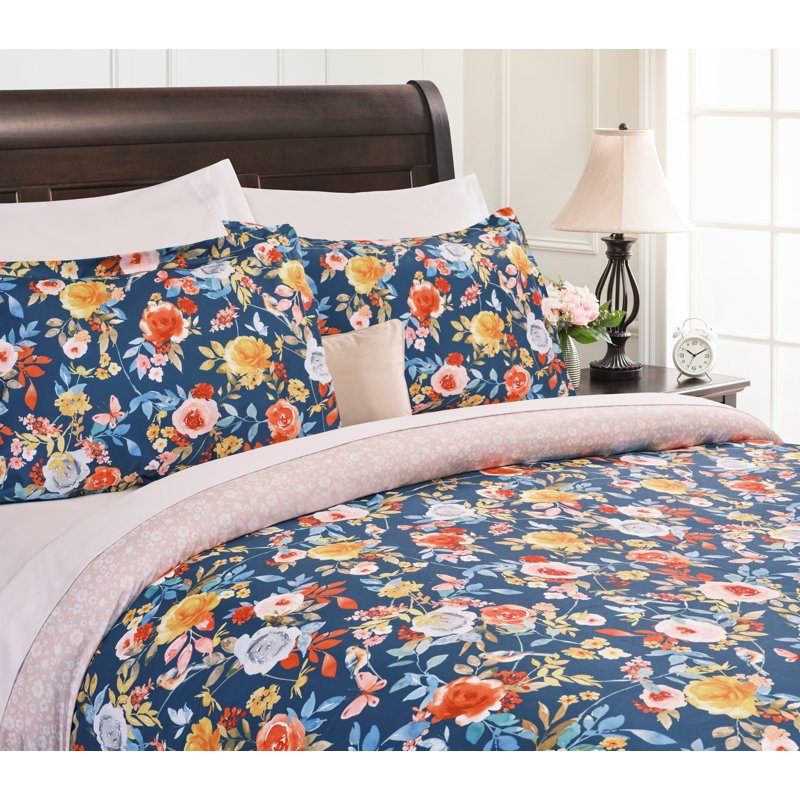 Ensemble de housse de couette réversible en microfibre Chanasya, Housse de couette très grand + 2 taies d'oreiller