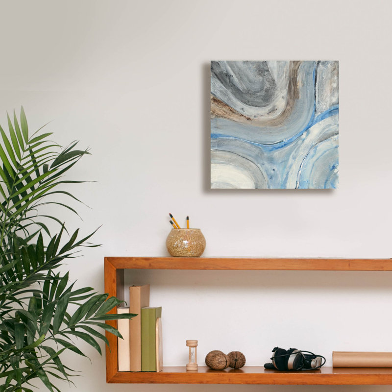 «Estuary» par Albena Hristova, art mural sur toile, H 12 po x l 12 po x P 0,75 po
