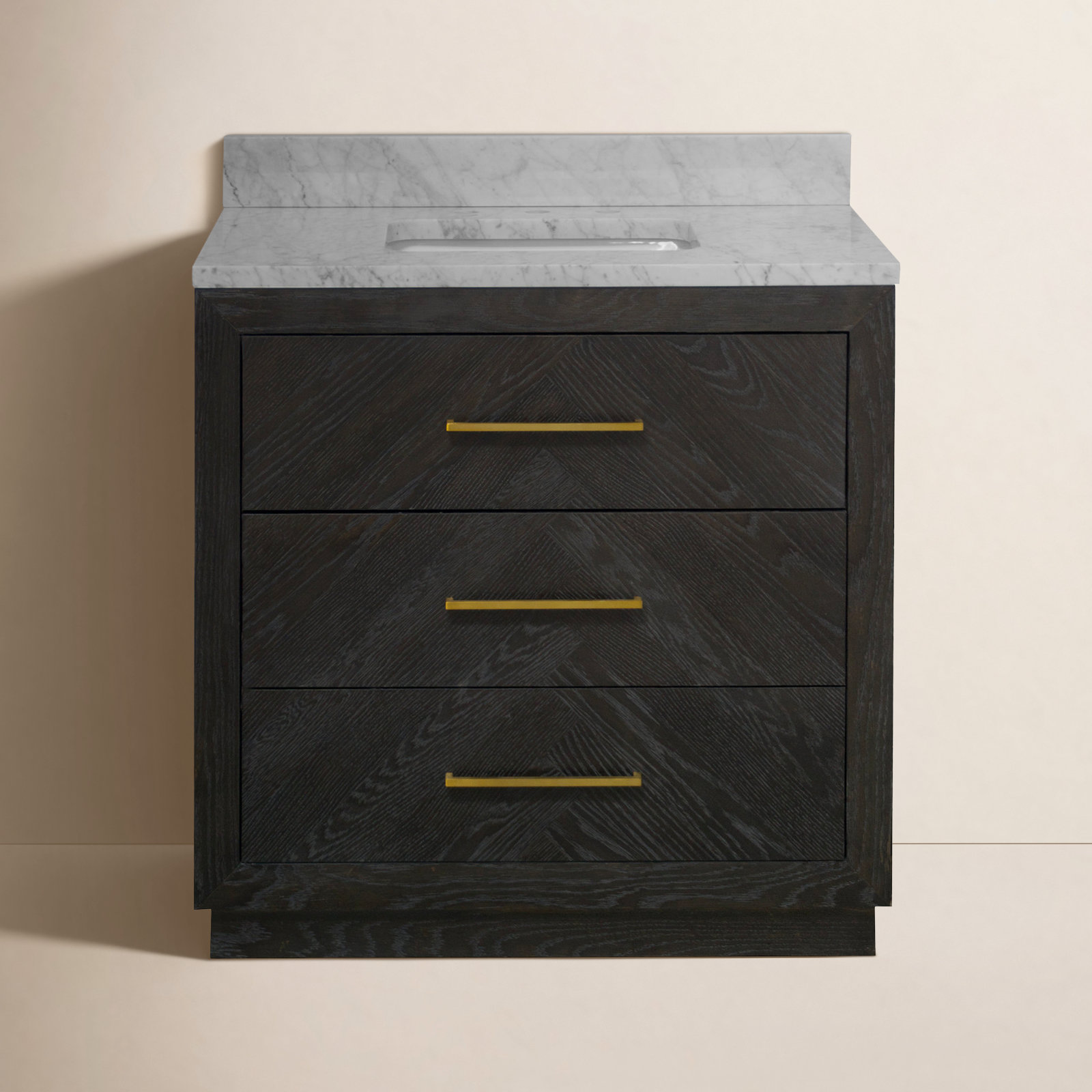 Rumalda 36'' Single Bathroom Vanity, Dark Oak