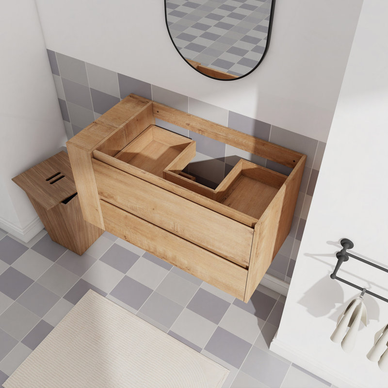 Wall Mounting Bathroom Vanity, Soft Close Drawer (Only Vanity, Without Basin)