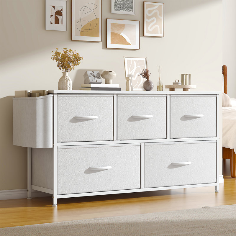 100cm W 5 - Drawer Chest of Drawers, White