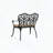 Cast Aluminum Outdoor Garden Bench with Tulip Pattern and Cushion-1813121890