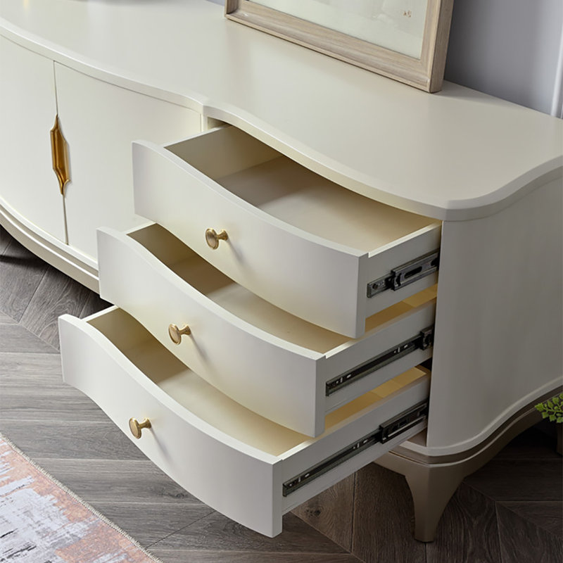 Meuble télé de luxe américain, H 25,6 po x L 94,5 po x l 17,7 po