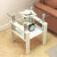 Ensemble de 2 tables basses gigognes avec plateau en verre-204722968