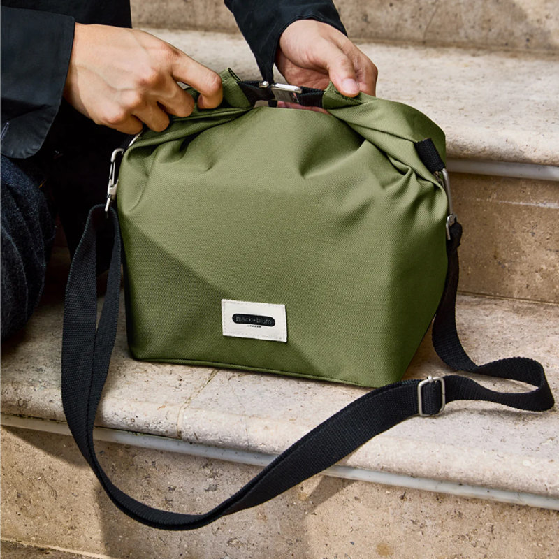 Black + Blum Large Insulated Leakproof Lunch Bag 10L - Black, Green