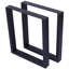 Pieds de table carrés 28 po x 24 po, pieds de table larges en métal, pieds de table en acier robustes