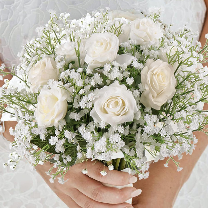 15 fleurs artificielles Babys Breath, Blanc