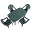 Rimini Rectangular Table with 4 Chairs Garden Set-972142372