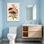 Arrangement floral de plantes et de fleurs avec des fleurs rouges et mauves-1335730927