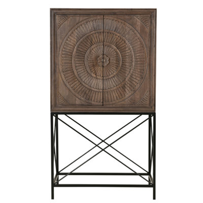 Bar avec rangement pour bouteilles de vin Wymore