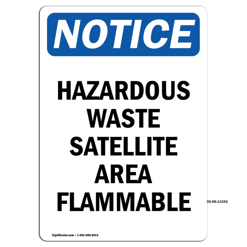 Panneau d’inflammabilité pour déchets dangereux
