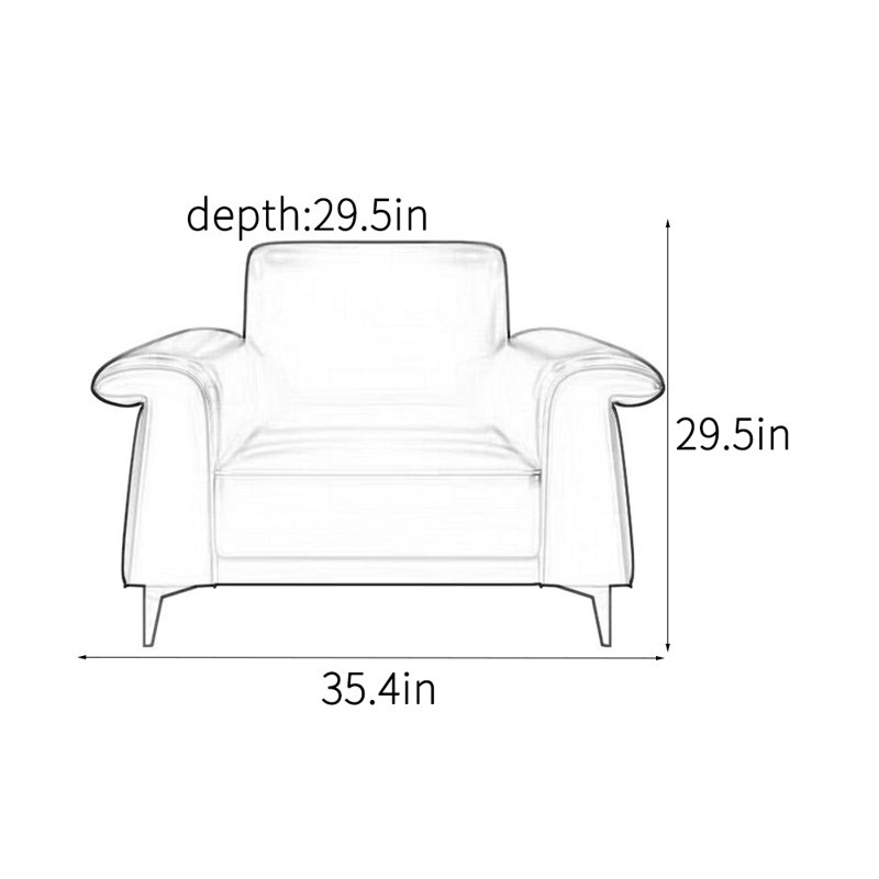 Chaise d'appoint élégante de style moderne
