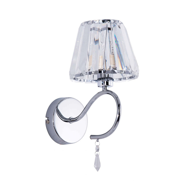 Bridges Armed Sconce, Polished Chrome