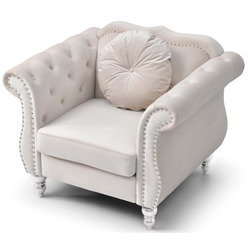 Élégant fauteuil transitionnel évasé, Ivoire ivoire