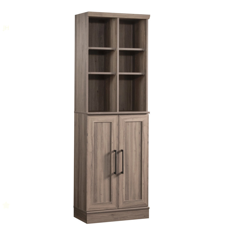 Armoire de rangement en bois avec rangement personnalisable, brun gris, Brun