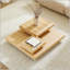 Table basse 3 pièces modulaire empilable - aspect bois naturel, design moderne en bois aggloméré pour le salon, aucun assemblage requis