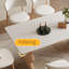 Ensemble de table de salle à manger à pieds ondulés en pierre frittée-110775059
