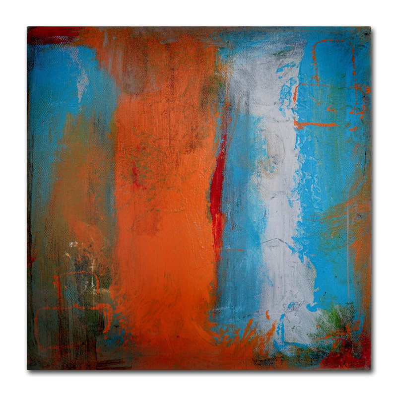 « orange nuancier », reproduction d’art sur toile tendue, H 14 po x l 14 po x P 2 po