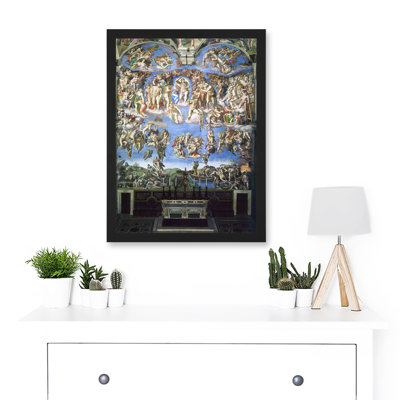 Michelangelo The Last Judgement 1541 Old Master Painting by Michelangelo - Single Picture Frame Art Prints