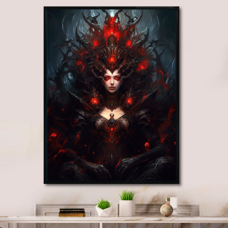 Cosmic femelle visiteur I, H 20 po x l 12 po x P 1 po, Cadre flottant noir