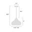 Luminaire suspendu de style nordique moderne 100 watts 1 lumière noir mat avec abat-jour en papier origami naturel