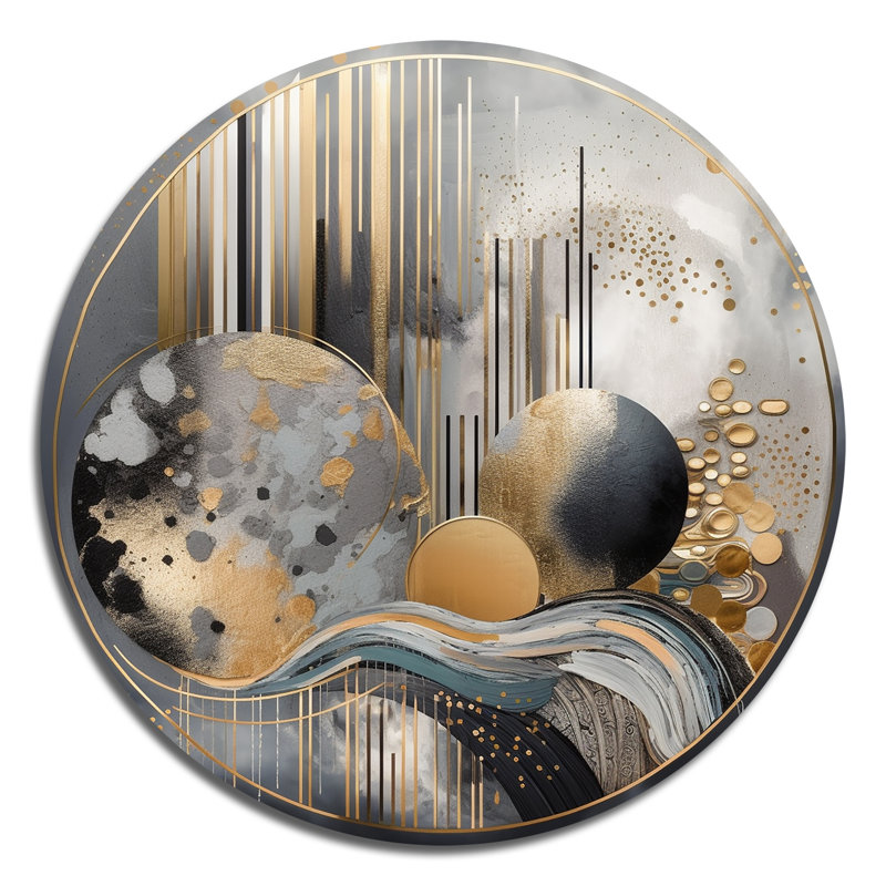 Doux couleurs marbrées abstraites I - Décoration murale abstraite en métal marbré, H 36 po x l 36 po x P 1 po