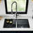 Karran Matrix 32" Undermount Workstation 16 Gauge Double Bowl Stainless Steel Kitchen Sink in Gunmetal Grey with Accessories