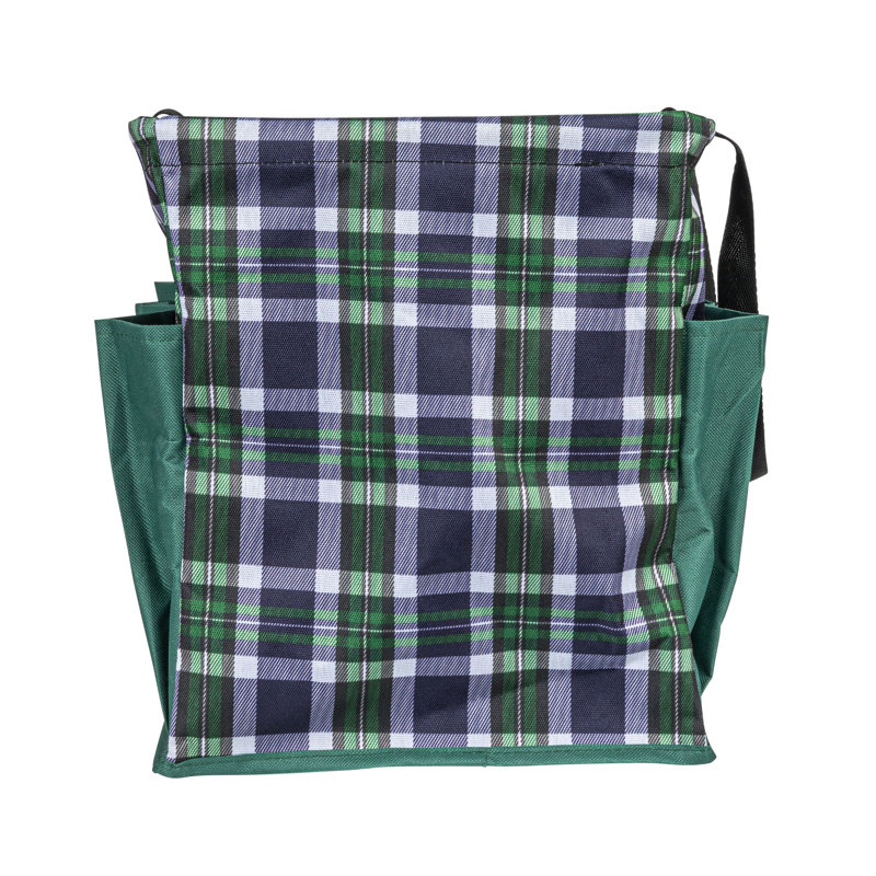 Sac fourre-tout polyvalent avec poches Maiko Krush, Tissu écossais vert